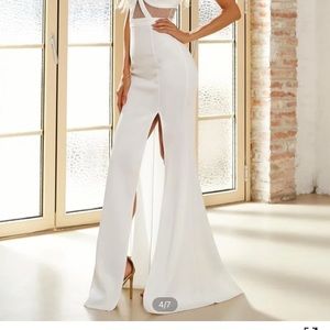 White formal classy sexy gown
